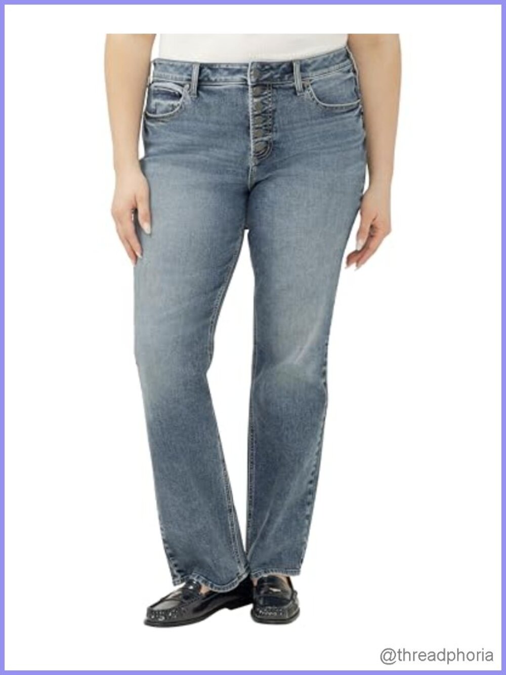 Plus Size Avery High Rise Slim Bootcut Jeans Curvy Fit Power Stretch Denim